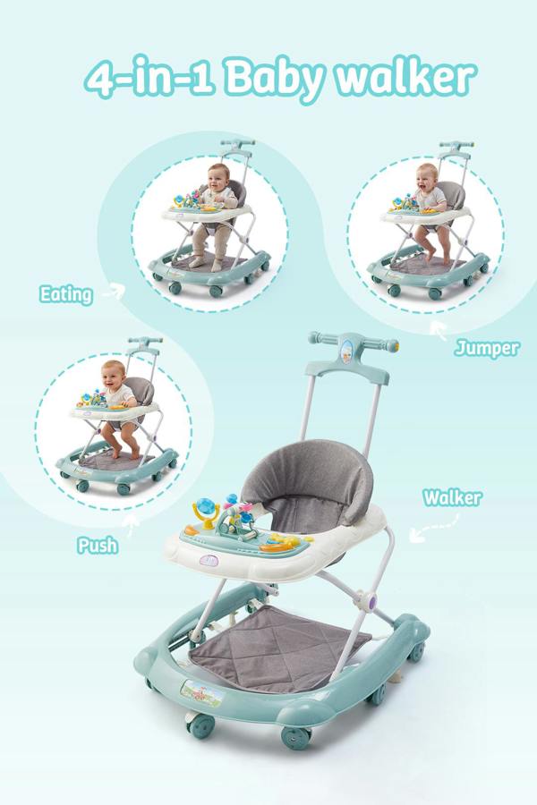 Living and Home Foldable & Adjustable Baby Walker