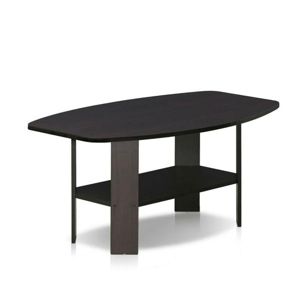 WALPLUS Simple Design Coffee Table, Dark Walnut Modern Easy-Assembly Design For Living Room (Walnut)