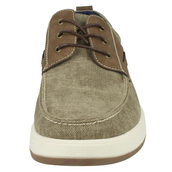 Hush Puppies Mens Hush Puppies Canvas Boat Shoes Aiden