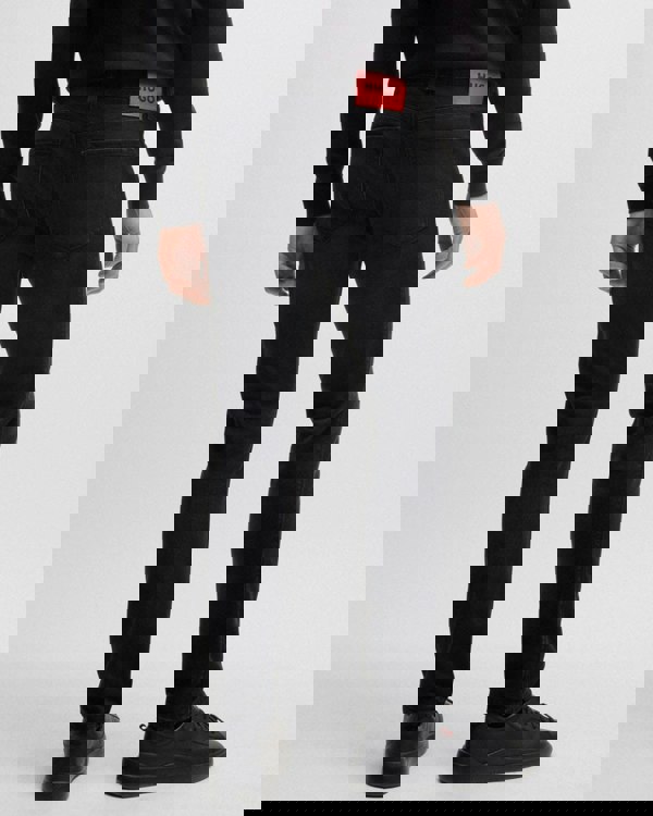 HUGO HUGO 734 Mens Extra-Slim Fit Jeans in Black Stretch Denim NOS