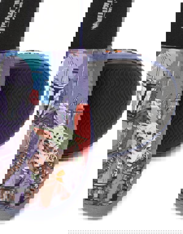 Star Wars Mens Black Mandalorian Mule Slippers