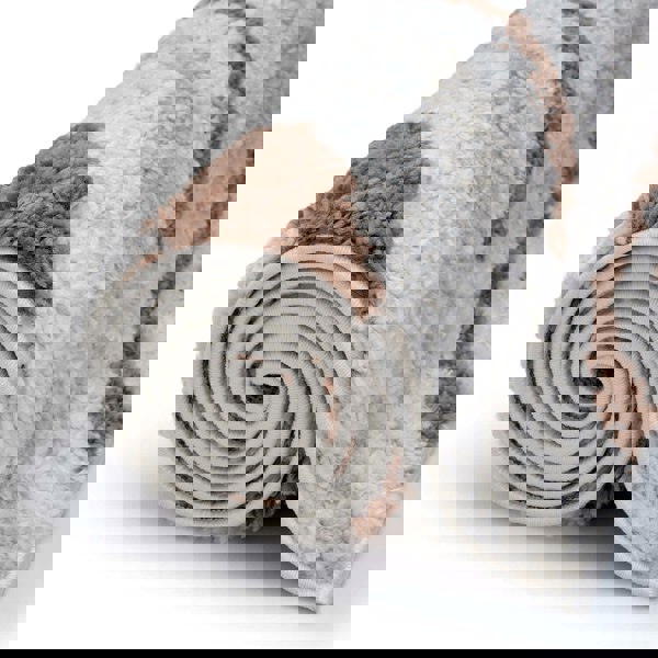 Moodi Shaggy Cream/Brown, abstract design, underfloor heating | THE RUGS