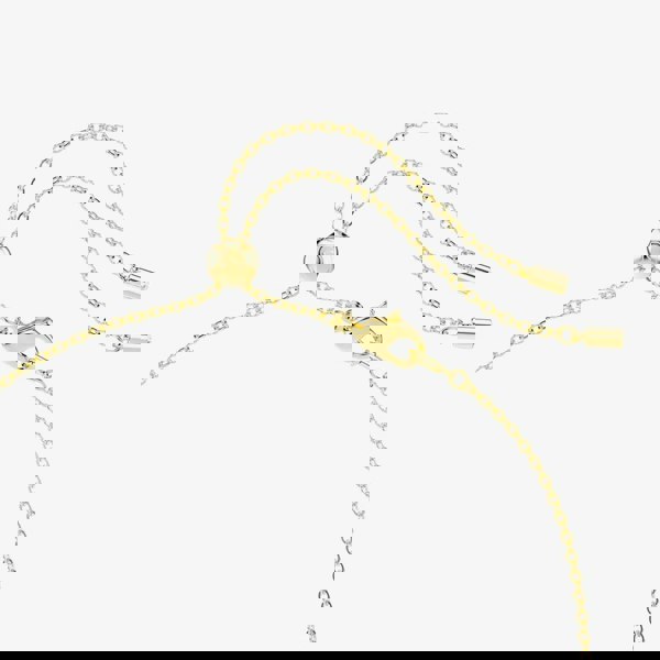 Swarovski Constella Gold Tone Plated Green & White Crystal Necklace 5732247