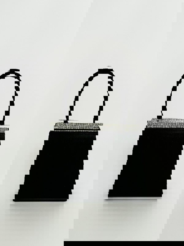 SVNX Rhinestone Grab Bag with Bow Detail