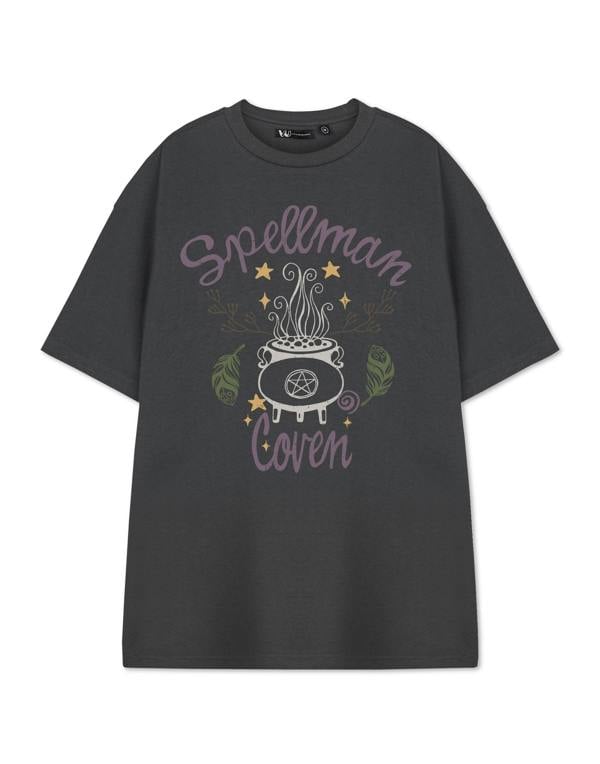 Show Me The Merch Womens Grey Spellman Coven Short Sleeved T-Shirt