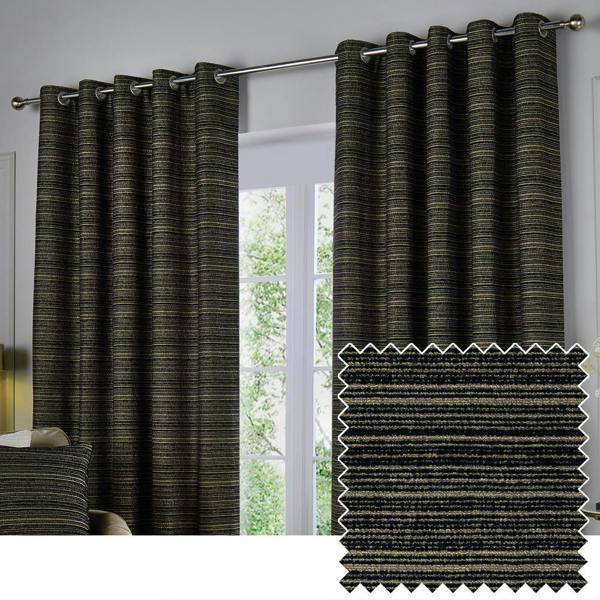 Furn Ultimate Faux Suede Eyelets Blackout Curtains - Charcoal - 