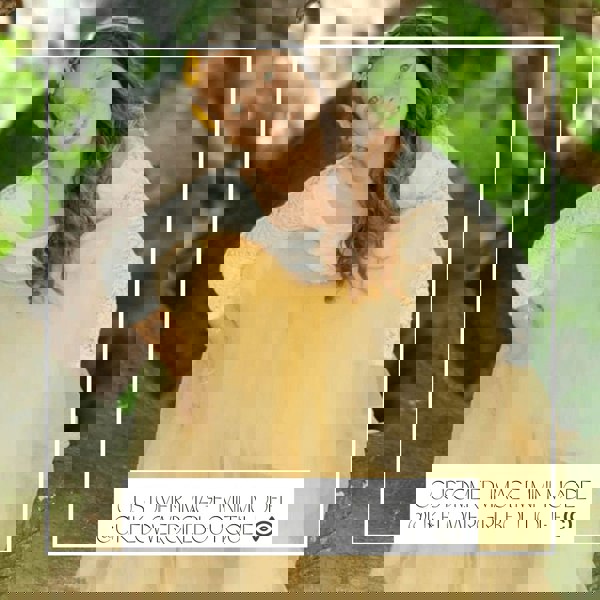 UK Flower Girl Boutique Bohemian Classic Long Sleeve Dress - Golden Yellow - SALE