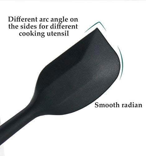 Anygleam Silicone Grey Seamless Spatula 6 Set Kitchen Accessories Baking Utensil Kit Bread Cake Mixing Tools Cooking Scraper Heat Resistant