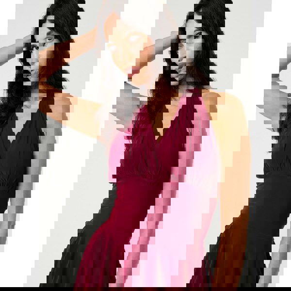 Pink Vanilla Slinky Halter Mini Dress