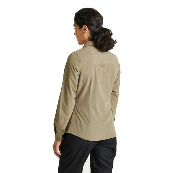 Craghoppers Womens/Ladies Expert Kiwi Long-Sleeved Shirt - Pebble - 