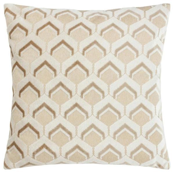 Paoletti Ledbury Jacquard Cushion Cover - Warm Taupe - 