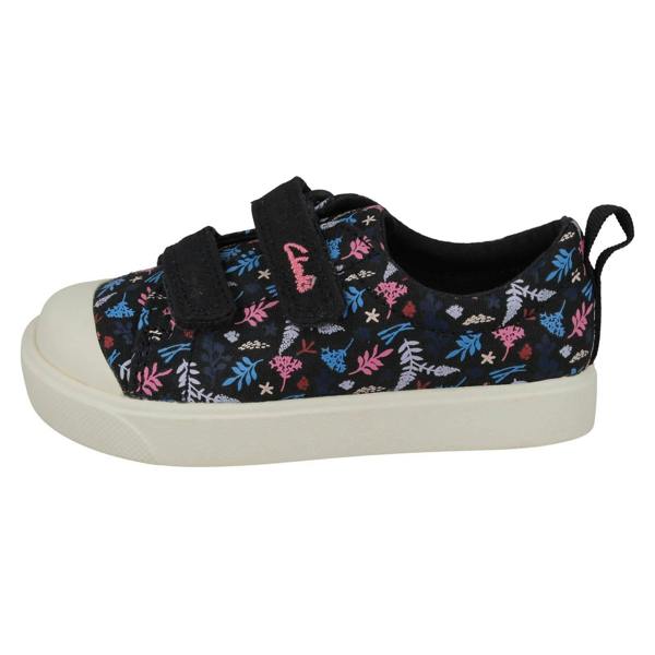 Clarks Childrens Clarks Pattern Detailed Light Weight Canvas Shoes City Bright