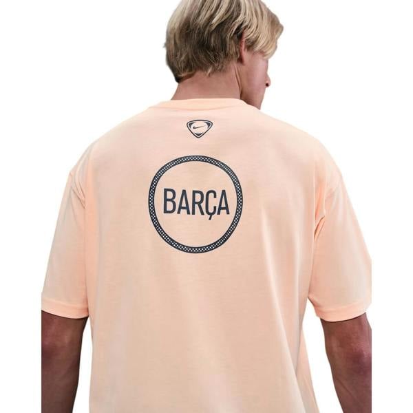Nike Mens T90 FC Barcelona T-Shirt - Beige - 