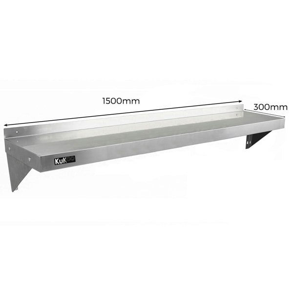 Kukoo 2 x KuKoo Stainless Steel Shelves 1500mm x 300mm