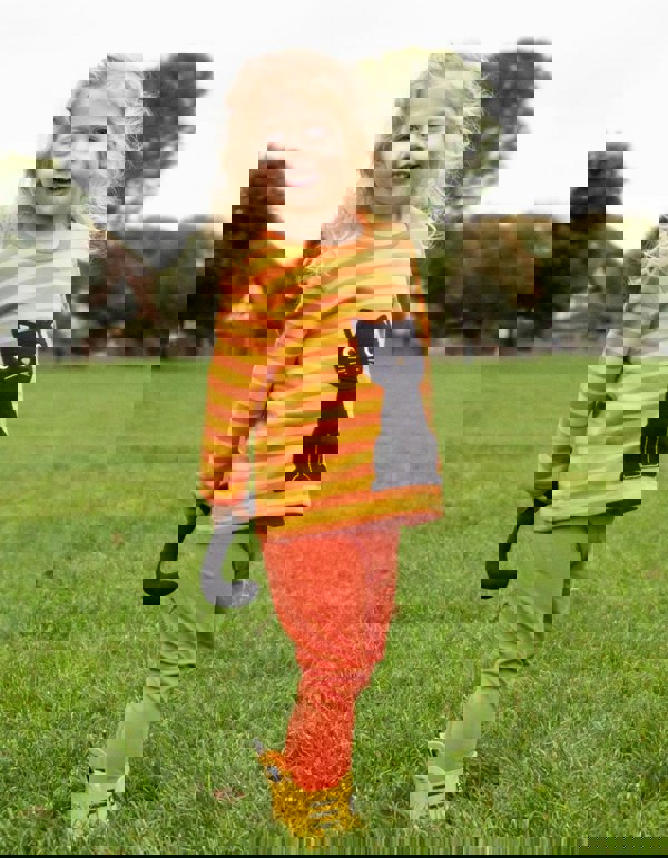 Organic Black Cat Applique T-Shirt - Toby Tiger UK Retail