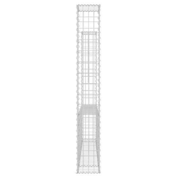 Berkfield U-shape Gabion Basket with 2 Posts Iron 140x20x150 cm
