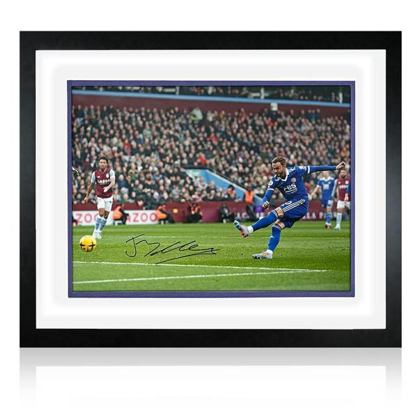 James Maddison Signed Framed Leicester City Deluxe Mount Frame