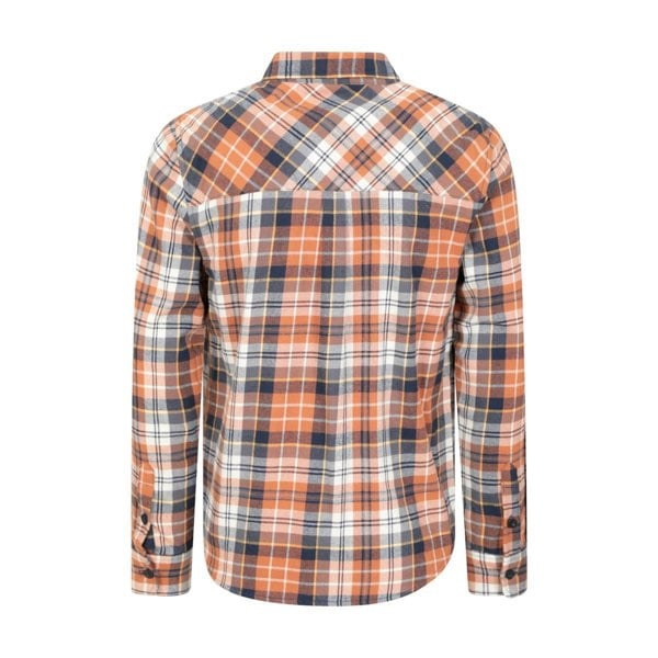 Mountain Warehouse Mens Trace Flannel Long-Sleeved Shirt - Orange