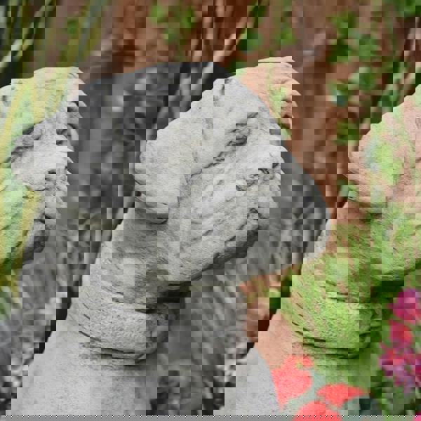 Stone Cast Large Boxer Dog Garden Ornament