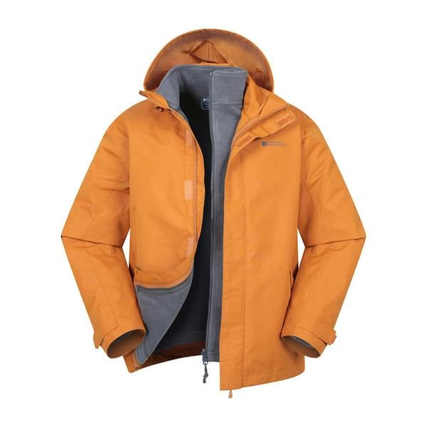 Mountain Warehouse Mens Fell II 3 in 1 Jacket - Burnt Orange - 