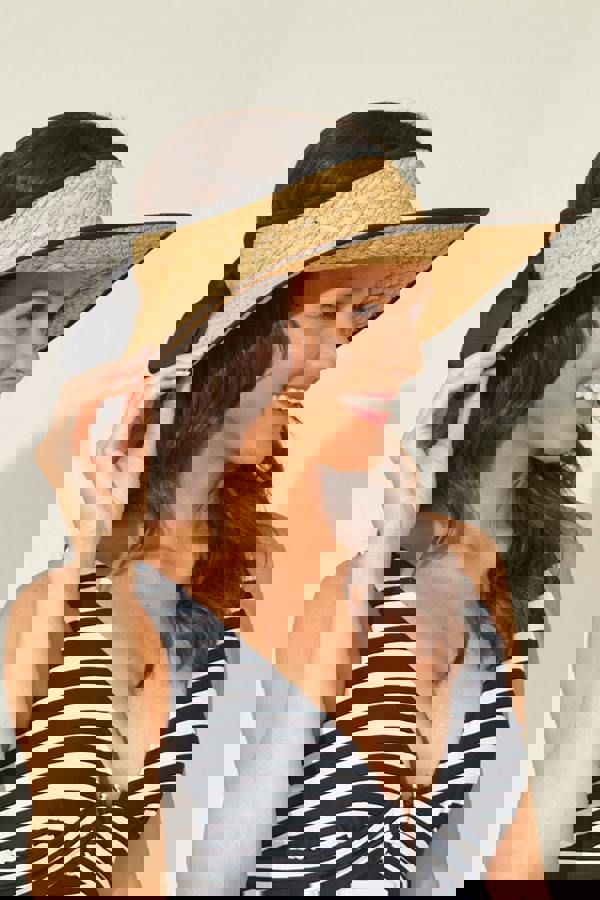 Straw Tie Back Foldable Sun Visor