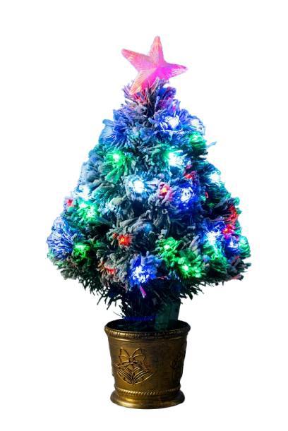 2ft to 6ft Frosted Tips Fibre Optic Christmas Trees with 8 Light Modes, PVC Green Tips image 3