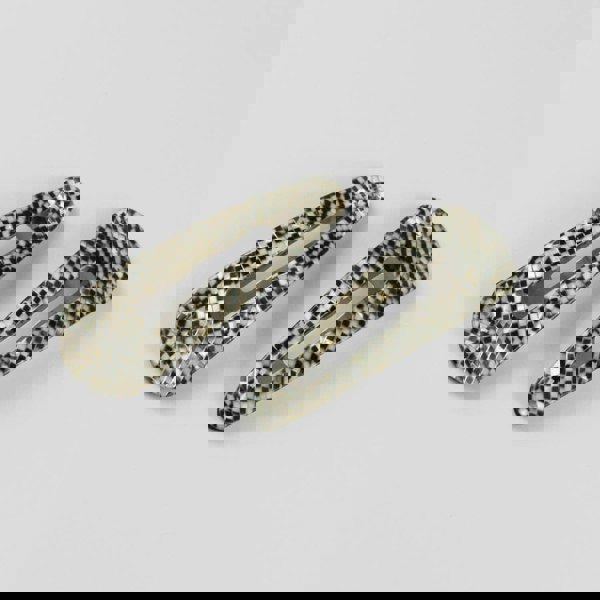 2x 7cm Snap Clips in 7cm Prada Style Handmade French Hair Accessories at Tegen Accessories