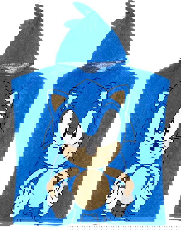 Sonic the Hedgehog Unisex Kids Blue Poncho Towel (One Size)