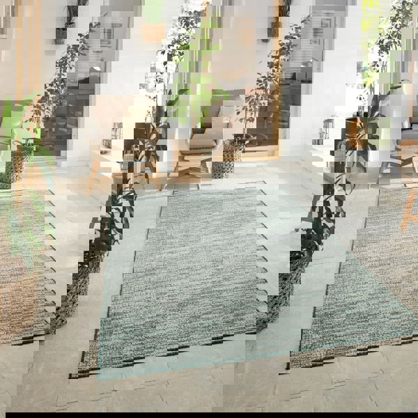 Mèlange Reversible Indoor & Outdoor Green Rug