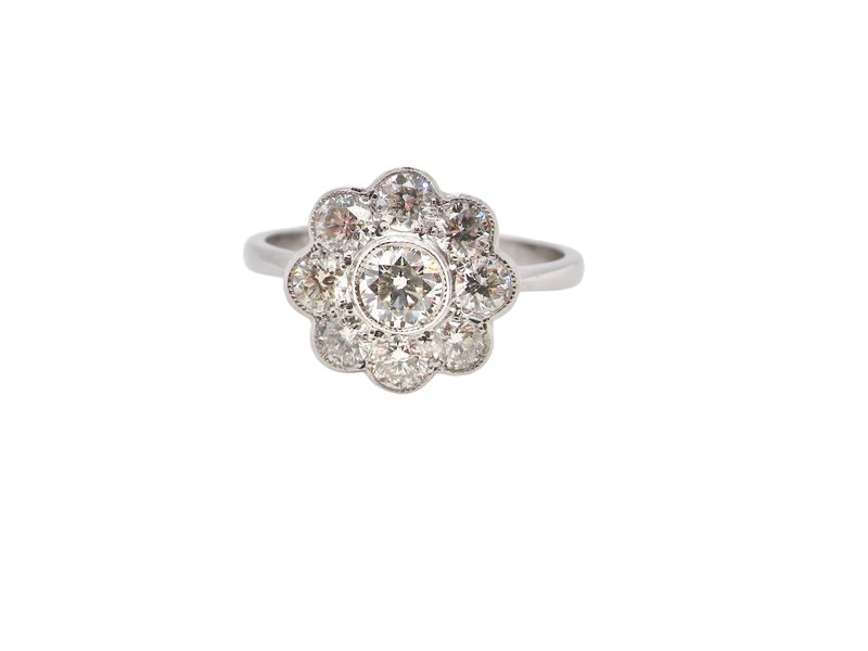 diamond cluster ring