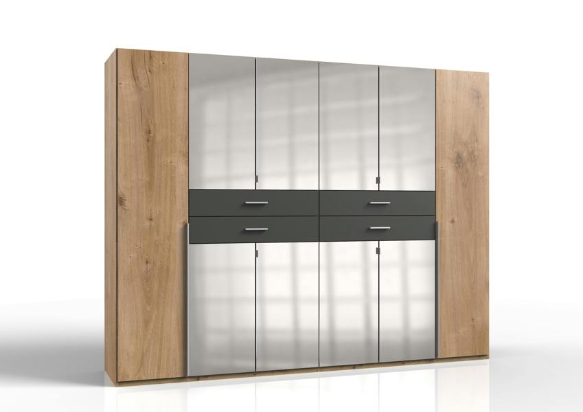 TJ's Furniture Denver Planked Oak And Graphite Door Wardrrobe