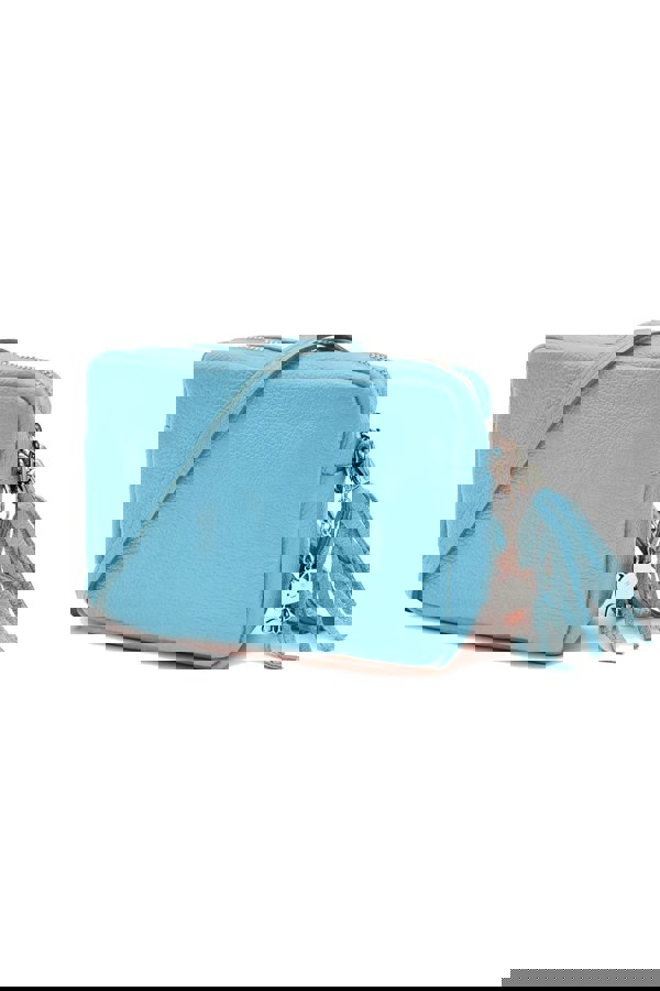 Kitise Mini Tassel Italian Genuine Leather Purse Crossbody Bag With Tassel