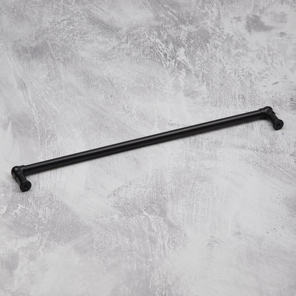 Handle & Home Black Industrial Pipe Style Cabinet D Bar Handle