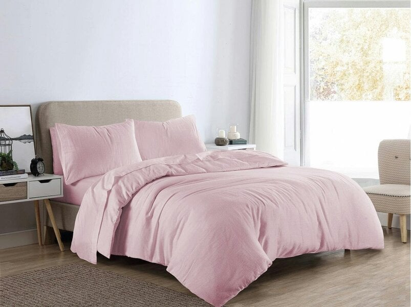 Night Zone Flannelette Duvet Cover Set – 100% Brushed Cotton Warm Bedding with Pillowcases