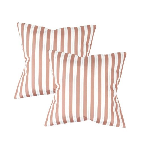Gardenwize Pair of Outdoor Scatter Cushions - Red Stripe Design