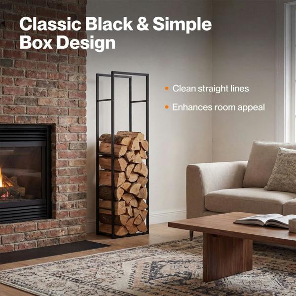 Levede Firewood Rack Steel Outdoor Storage Log Holder Fireplace 40 x 25 x 150cm