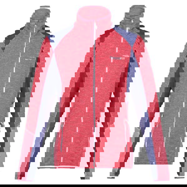 Regatta Womens/Ladies Lindalla V Marl Full Zip Fleece Jacket - Fruit Dove/Dusty Denim - 