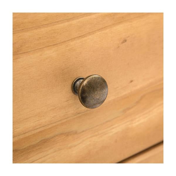 Cabinet Bits Lugo Waxed 2 Drawer Console Table Brass Knob