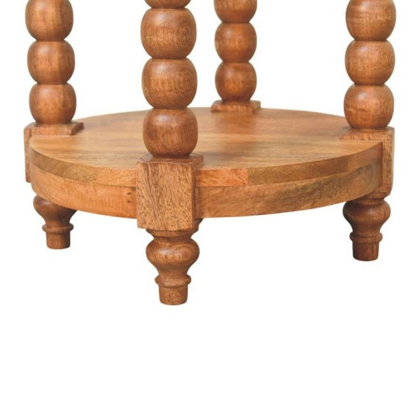 Artisan Furniture Solid Wood Barley Twist Round Side Table