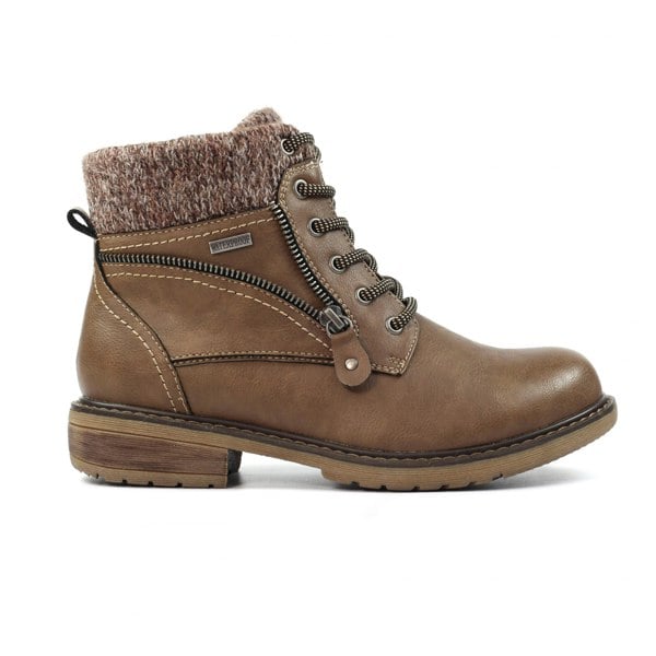 Lunar Womens Benson III Waterproof Ankle Boots - Taupe