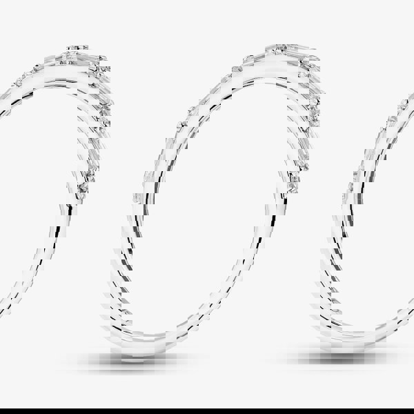 T. H. Baker 9ct White Gold 0.25ct Mixed Cut Lab Grown Diamond Half Eternity Ring LGR45675-25