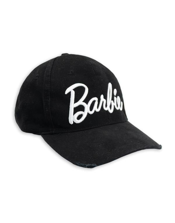Barbie Womens Black Logo Adjustable Curved Peak Cap (One Size)