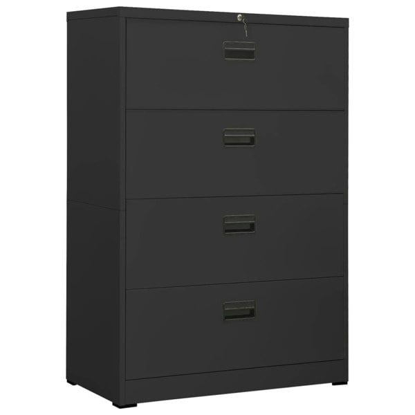 Berkfield Filing Cabinet Anthracite 90x46x134 cm Steel
