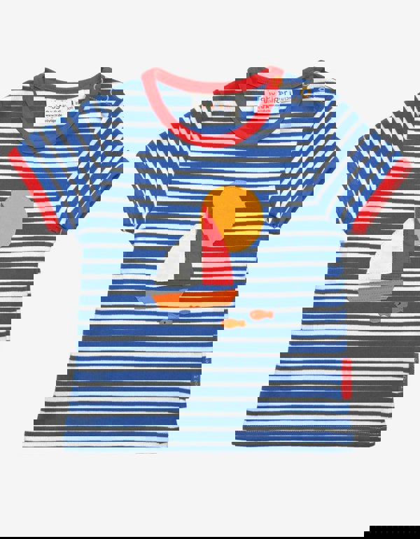 Organic Sailboat Applique T-Shirt - Toby Tiger UK Retail