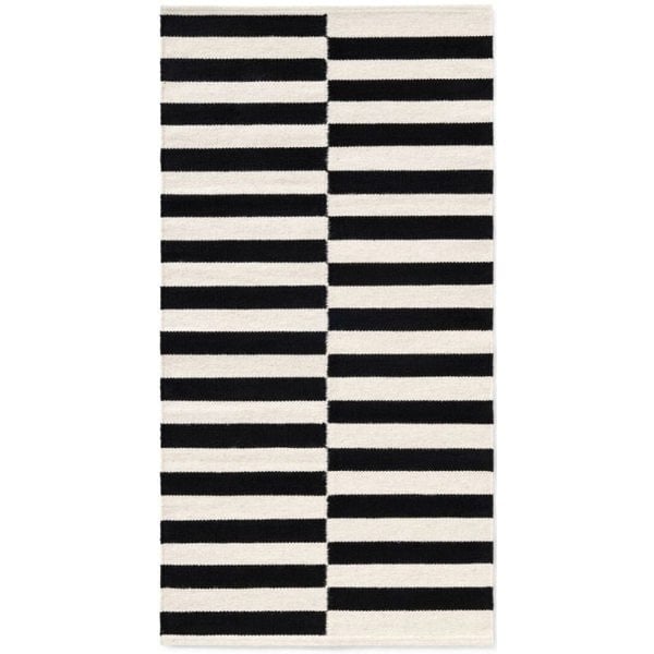 Wool Rug Donna – Black & Natural White