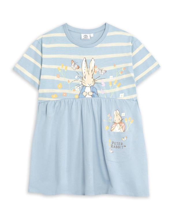 Vanilla Underground Peter Rabbit Girls Blue Stripey Dress