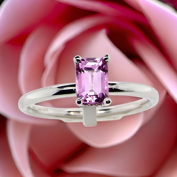 Vintage Tom A pretty Pink Sapphire and Diamond ring