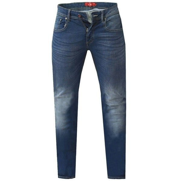 Duke Mens D555 Ambrose Stretch Kingsize Jeans - Dark Blue Stonewash