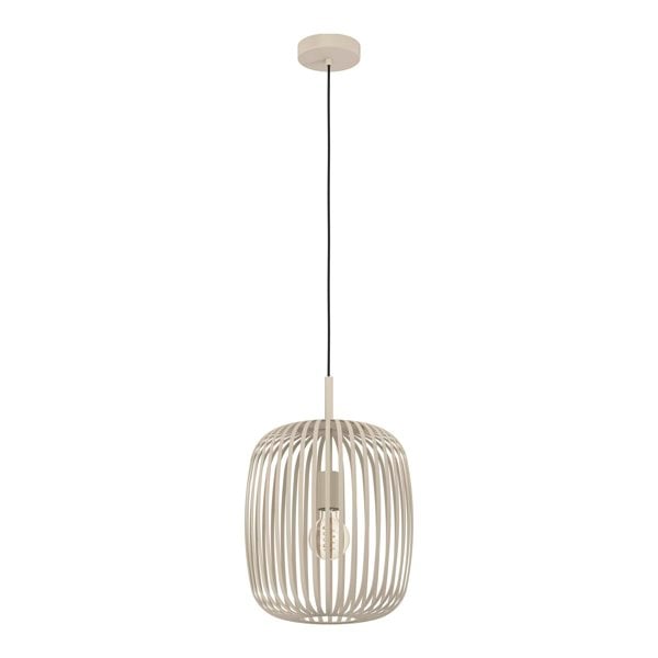 EGLO Romazzina Sandy-Coloured Caged Single Pendant Light