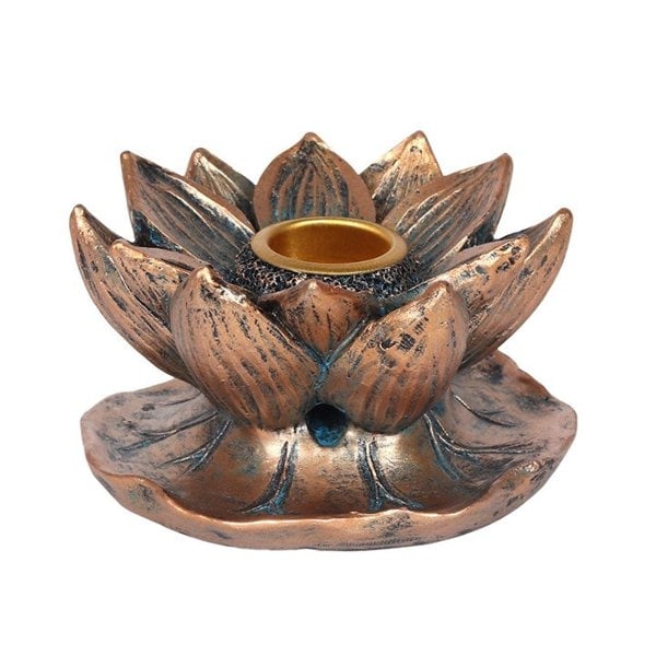 Serano Bronze Lotus Backflow Incense Burner